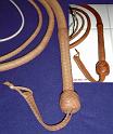 8ft Natural Tan 12 plait Screen Used Raiders Copy Bullwhip C